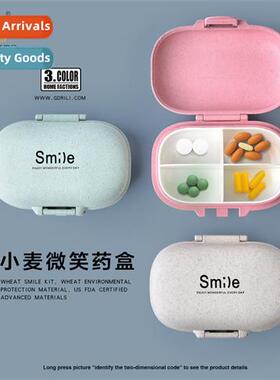 Small pill box pill box compartment wheat straw plastic orga