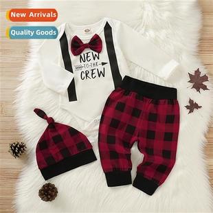 letters winter plaid top printed new 2020 fall Girls