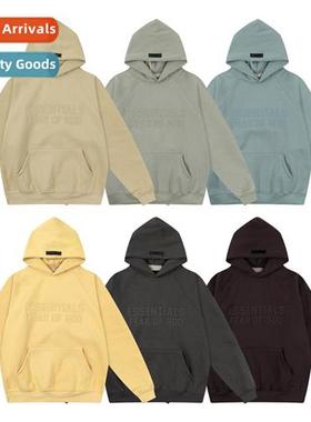 FOGEssentials 24SS New Flocked Same Color Logo Padded Hooded