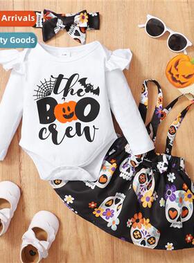 Girls Spring  Autumn 2022 New n Thanksgiving Printing Lg Sle