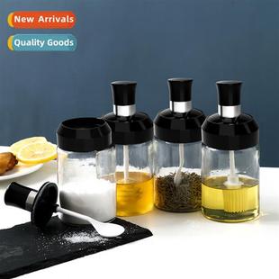 Salt Jar One Piece Lid Spice Spo Kchen Sealed Glass