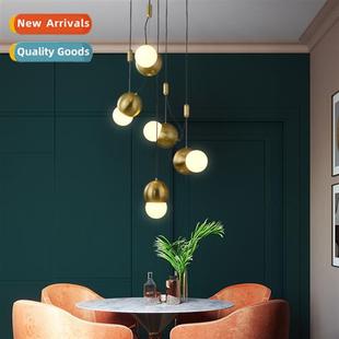 light Italian luxury dining chelier Full room copper