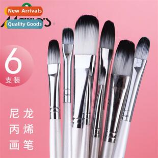 G1626A Acrylic Gouache Brush Round Peak Nyl Paintbrush 6pcs
