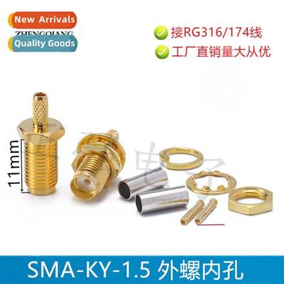 SMA female posive SMA-KY-1.5 crimp outer screw inner hole to