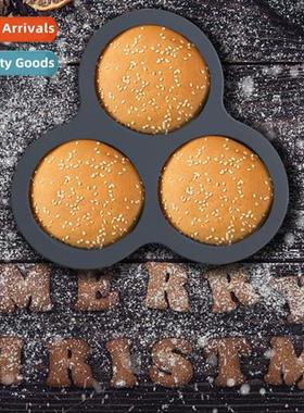 Commercial nstick cake pan mold 3 holes round baking pan bre