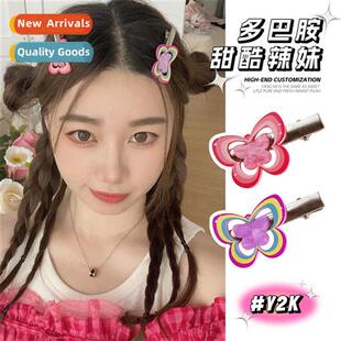 Dopamine Girls y2k Sweet Cool tie Butterfly Hair Clips Duckb