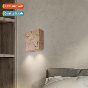 Japanese wabi-sabi cream wind bedroom bedside wall lamp Scin