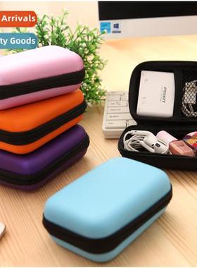 Coin purse wh zipper rectangular data cable headphe bag to p