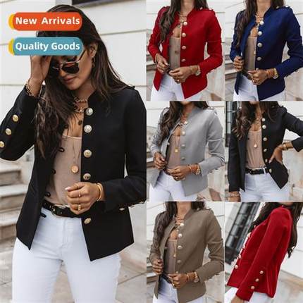 2021eaby Lg Sleeve Slim Butted Small Su Short Jacket