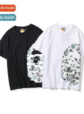 2020 summer new ape head side big logo glow-in--dark printed