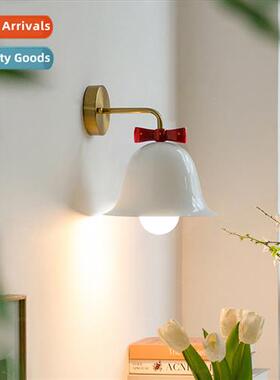 Simple retro bow small bell wall lamp Scinavian ins style be