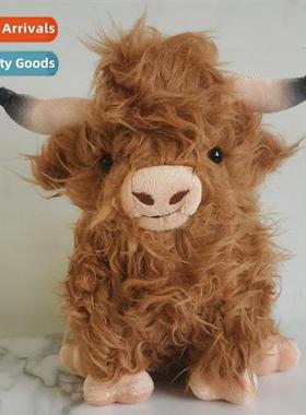 Highl Cow Plush Toys Cute Simulati Lg Hair Cow Dolls