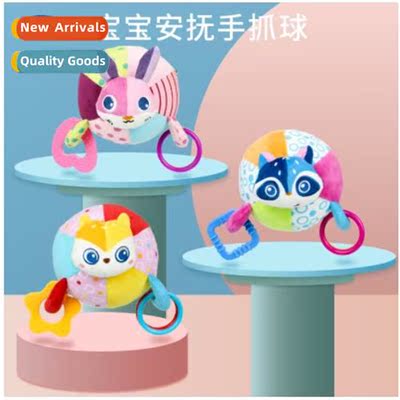 Baby rattles bells soothing ball baby cognive plush soothing