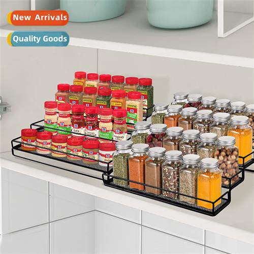 Modern ir four-tier kchen spice rack retractable spice organ