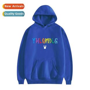 Bad Bunny sweatshirt winter hooded new padded Fall loose