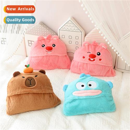 Carto puffer animal series winter hooded blanket cape beaver