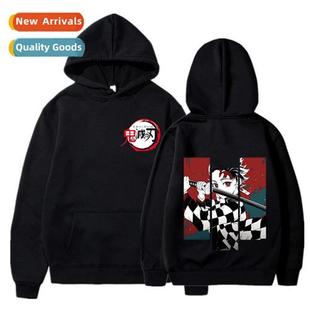 Hoodie Japanese anime ghost exterminati blade charcoal Jirou