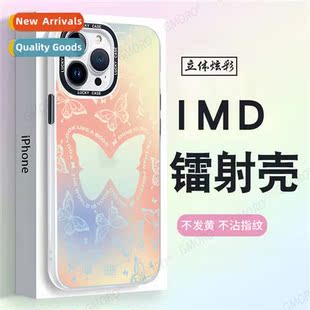 ins gradient butterfly phe case iphe14 laser phe case apple1