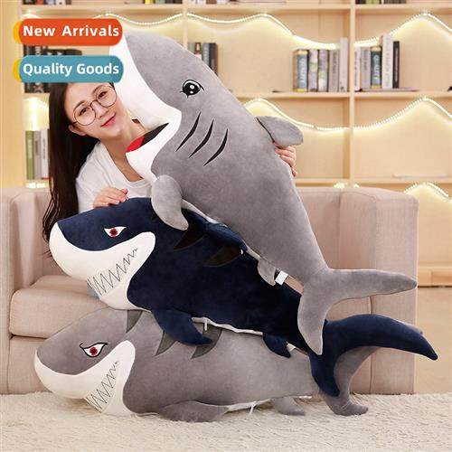 Cute big shark plush toy shark doll nap pillow fice seat cus