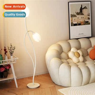 ins cream wind floor lamp vintage rustic tulip flower living