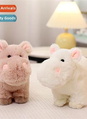 Cute hippo animal plush toy healing nerdy gift compani sooth