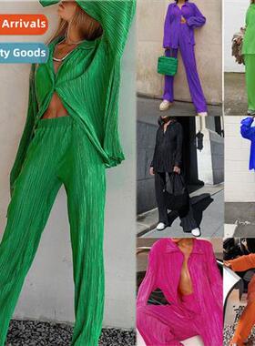 2023 Spring  Summer an  American solid color draping loose s