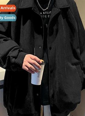 suede jacket mens spring and fall 2023 loose gangster handso