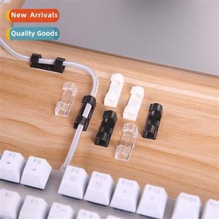 power cord organizing Plastic self buckle clip adhesiv cable