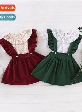 Girls spring  autumn  2020 new n persaly short-sleeved top +