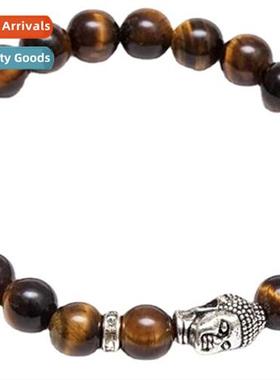 Jewelry Mens Vintage Onyx Stch Bracelet 8 MM Tiger Eye Strin