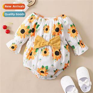 ins baby fall  winter  2022 new n baby girl sunflower flower