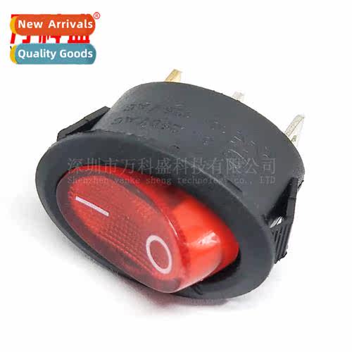 Rocker S KCD1-311 3-pin 2-posi Rocker S wh Lamp Elliptic Typ