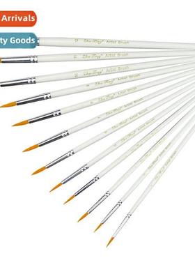 24 whe rod pointed flat nyl  watercolor brushes propylene oi