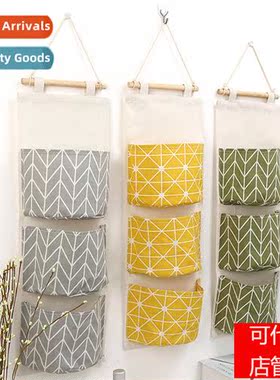 Cott  linen waterpro storage hanging bag hanging multi-layer