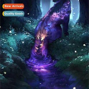 drill wolf animal style modern new painting sticker DIY