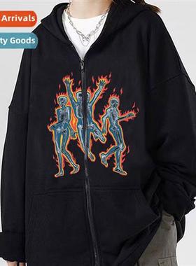 2022 dark skull man sweatshirt men  women hoodie gothic coup