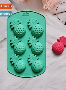6-cnected small pineapple 626 silice mold candy pudding mold