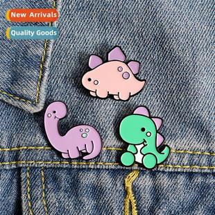 New jewelry cute carto dinosaur pin student shirt backpack s