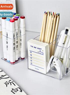 ins transparent pen ctainer acrylic pen bucket students fice