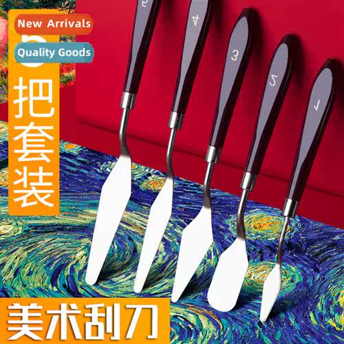 Oil Painting Scraper Set Spatula Pointed Flat Head Round Hea