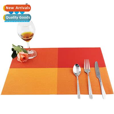 30*45cm field grid placemats PVC western food heat insulati
