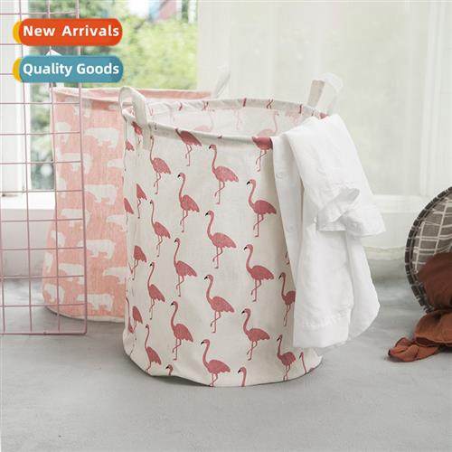 Cott linen fabric dirty clos basket foldable waterpro dirty