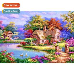 full diamd painting lakes decorati applied room New living