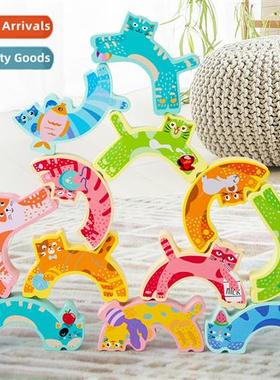 New wooden kten Jenga building block toys layer stacking ass