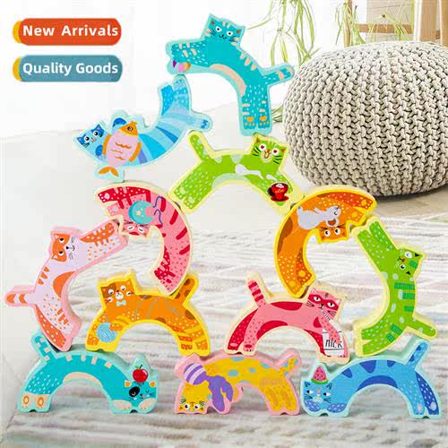 New wooden kten Jenga building block toys layer stacking ass