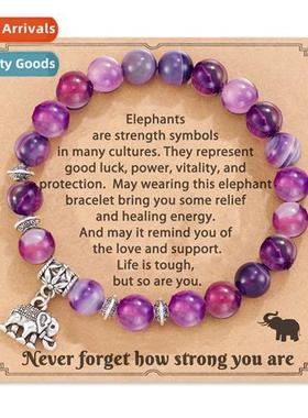 8mm Pink Zebra Ste Beads Bracelet Holiday Gift Graduati Seas