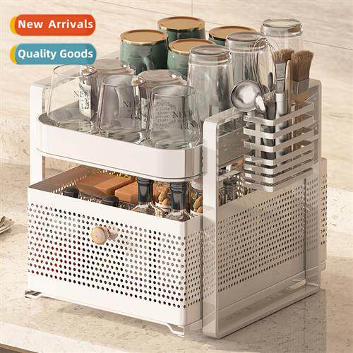 Pull-out cup holder shelf water cups tea cups glass cups sto