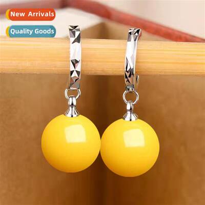 Ethnic style diamd-shaped imati beeswax earrings female chal