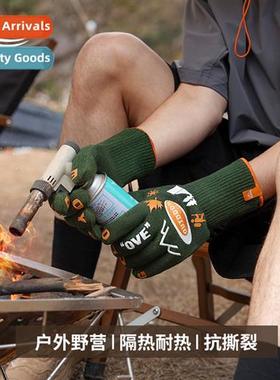 Outdoor picnic BBQ gloves camping fire BBQ flame retardant a
