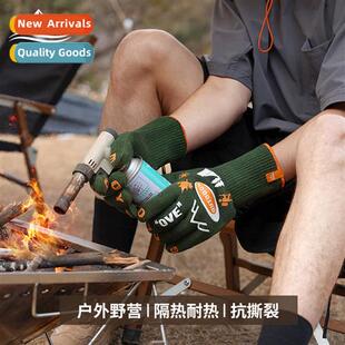 Outdoor picnic BBQ gloves camping fire BBQ flame retardant a